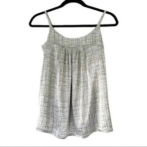 NY&Company silky tank top gray and white XS EUC